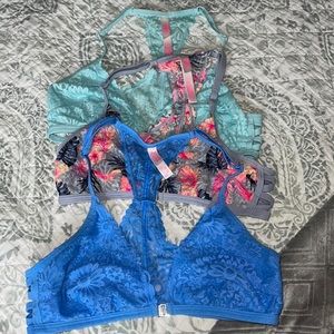 3 bralettes from VS. used but still lots of wear left